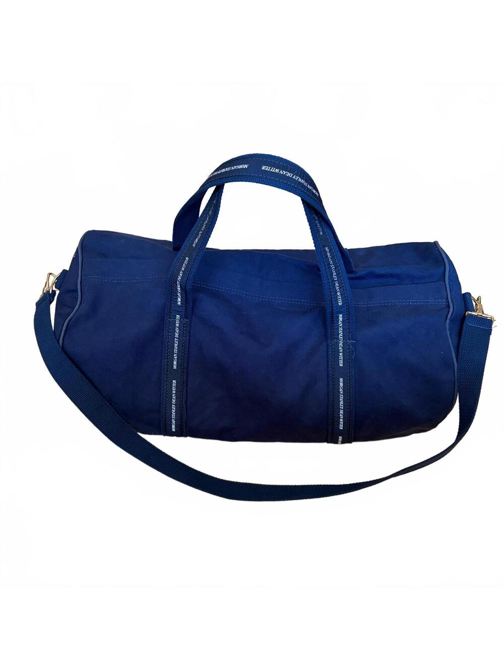 Morgan Stanley Dean Witter Scarborough Tweed Canvas Banker Bag Duffle Weekender